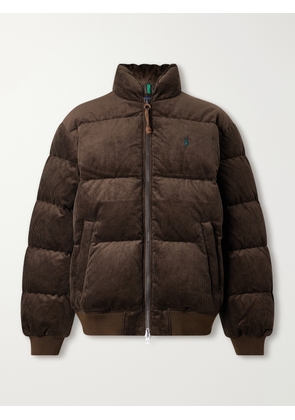 Polo Ralph Lauren - Logo-Embroidered Quilted Cotton-Corduroy Down Jacket - Men - Brown - S