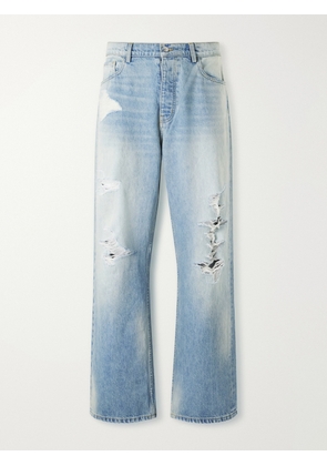 NAHMIAS - Wide-Leg Distressed Jeans - Men - Blue - UK/US 30