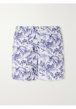 Orlebar Brown - Bulldog Passetto Straight-Leg Mid-Length Printed Swim Shorts - Men - Blue - UK/US 30