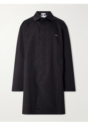 LOEWE - Logo-Embroidered Twill Trench Coat - Men - Black - IT 46