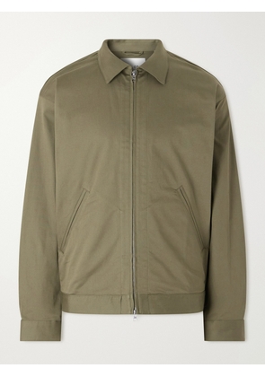 NN07 - Petrus 1420 Organic Stretch-Cotton Satin Jacket - Men - Green - S