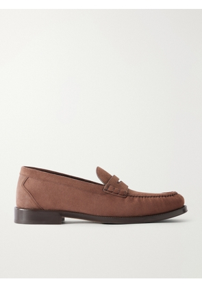 Brunello Cucinelli - Suede Penny Loafers - Men - Brown - EU 40