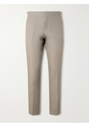 Orlebar Brown - Griffon Straight-Leg Linen Trousers - Men - Brown - UK/US 28