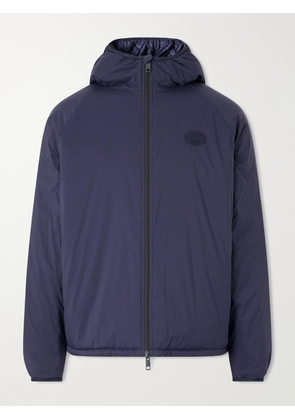 Burberry - Logo-Appliquéd Shell Hooded Jacket - Men - Blue - S