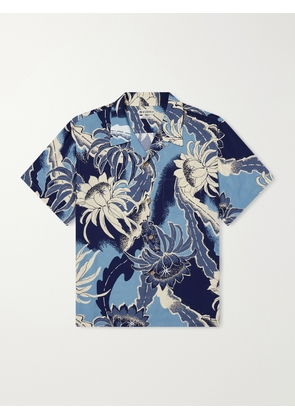JW Anderson - Camp-Collar Floral-Print Voile Shirt - Men - Blue - IT 46