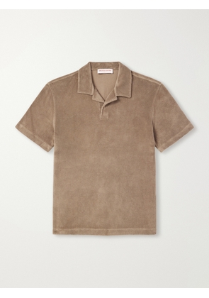 Orlebar Brown - Cotton-Terry Polo-Shirt - Men - Brown - S