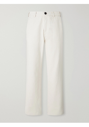 Oliver Spencer - Straight-Leg Organic Cotton-Twill Trousers - Men - Neutrals - S