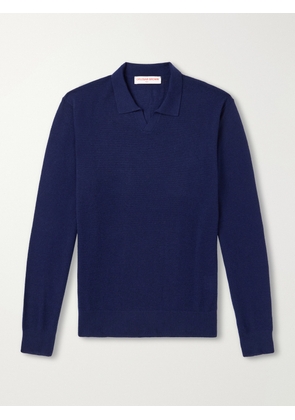 Orlebar Brown - Bresson Cashmere Polo Shirt - Men - Blue - XS