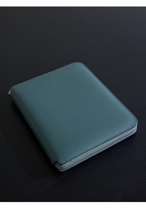 Smythson - A5 Cross-Grain Leather Zip Wallet - Men - Green