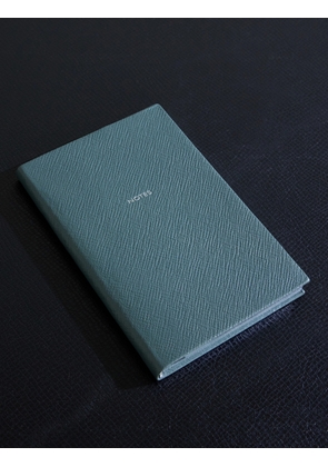Smythson - Chelsea Cross-Grain Leather Notebook - Men - Blue