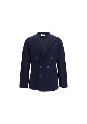 Lardini Blue Wool Oves Aries Blazer - L