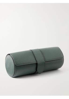 Smythson - Full-Grain Leather Watch Roll - Men - Green