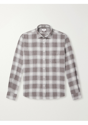 Hartford - Paul Checked Cotton and Lyocell-Blend Flannel Shirt - Men - Brown - S