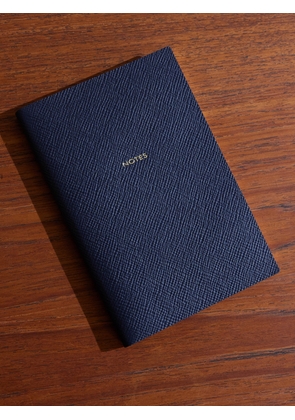 Smythson - Chelsea Cross-Grain Leather Notebook - Men - Blue