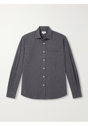 Hartford - Paul Cotton-Flannel Shirt - Men - Gray - S