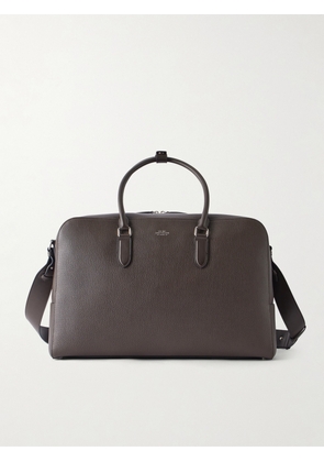 Smythson - Full-Grain Leather Weekend Bag - Men - Brown