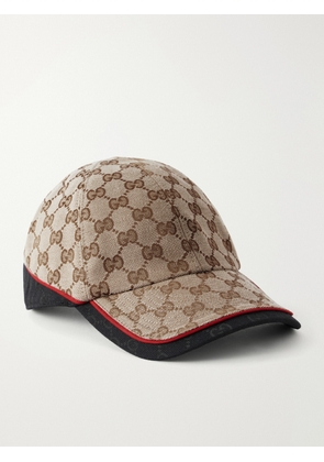 Gucci - Monogrammed Twill Cap - Men - Neutrals - S