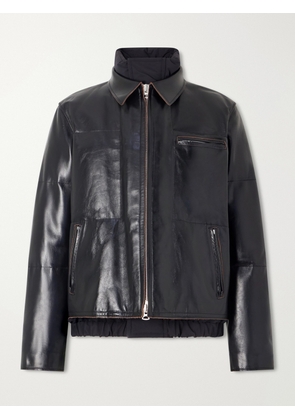 Sacai - Leather Down Jacket - Men - Black - 1