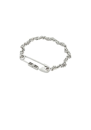 Balenciaga Diy Pin Bracelet in Shiny Silver - Metallic Silver. Size S (also in ).