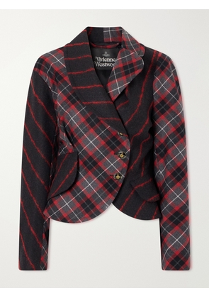Vivienne Westwood - Stormy Checked Asymmetric Wool-blend Blazer - Multi - IT38,IT40,IT42,IT44