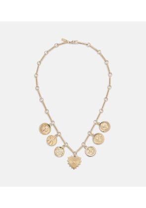 FoundRae Love 18kt gold chain choker with diamonds