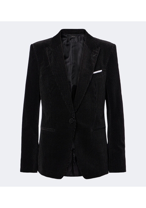 Tom Ford Polka-dot cotton velvet blazer
