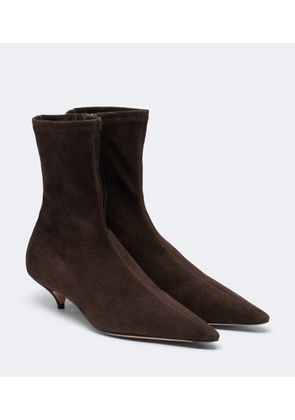 The Row Liisa suede ankle boots