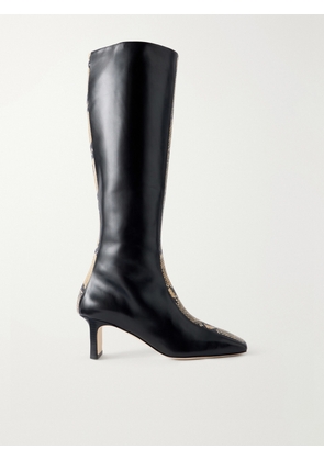 Aeyde - Bita 55 Snake-effect Leather Knee-boots - Black - EU 36,EU 37,EU 38,EU 39,EU 40,EU 41,EU 42