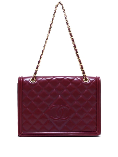 quilting red chanel bag