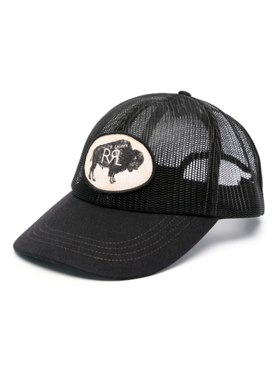 Ralph Lauren RRL Buffalo-Patch trucker cap | Black | Baseball Caps