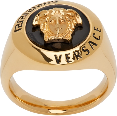 Versace Resin Medusa Tribute Ring - $ 375,00 | Versace ring mens, Rings, Versace  ring