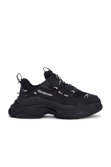 Balenciaga Triple S Piercing Sneaker in Black u0026 Silver | Black. Size 41  (also in 43