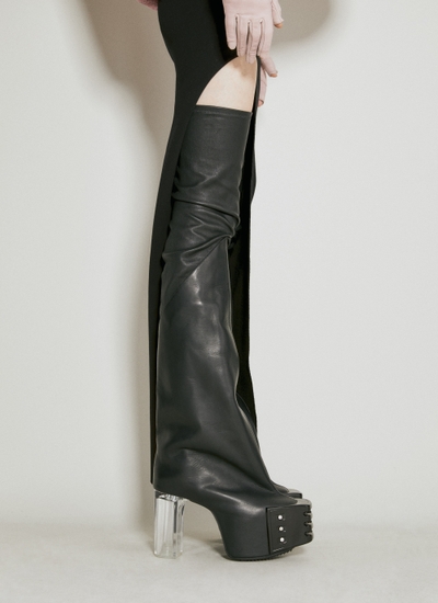 Rick Owens Flared Platform High Boots | Woman Boots Black Eu