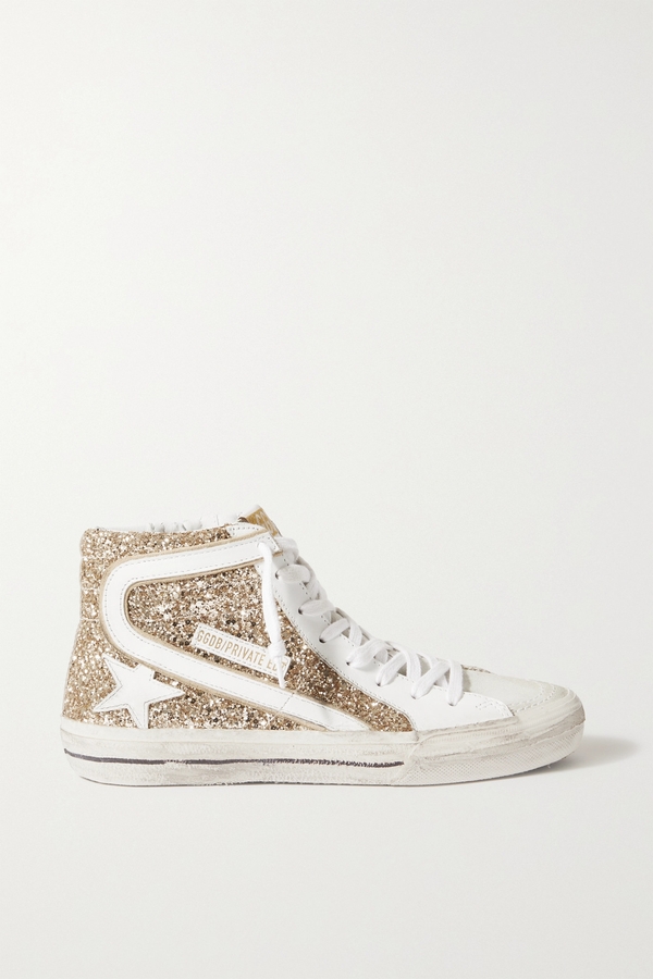 Golden Goose Deluxe Brand X Slide Sneaker In White - White Gold & Silver |  Editorialist