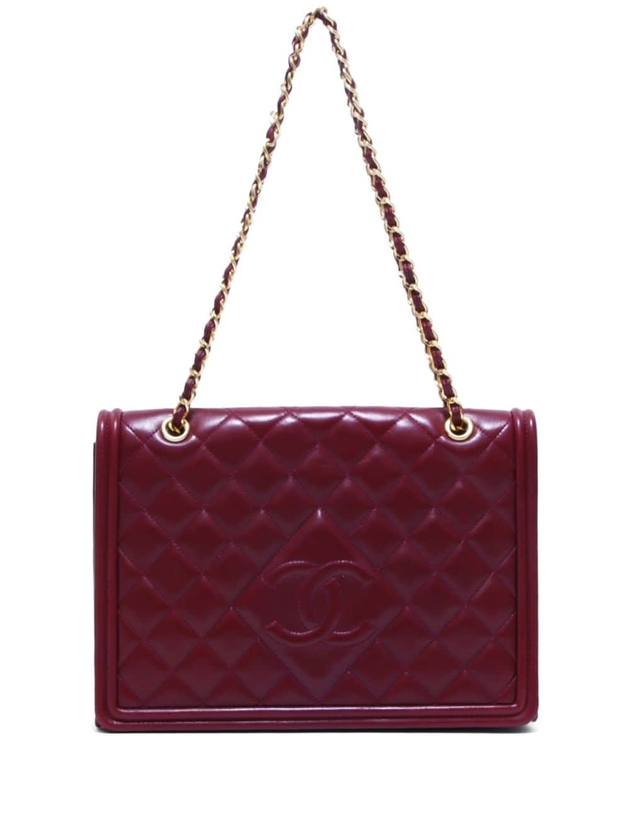 CHANEL Pre-Owned 1985-1993 diamond-quilted shoulder bag, Red