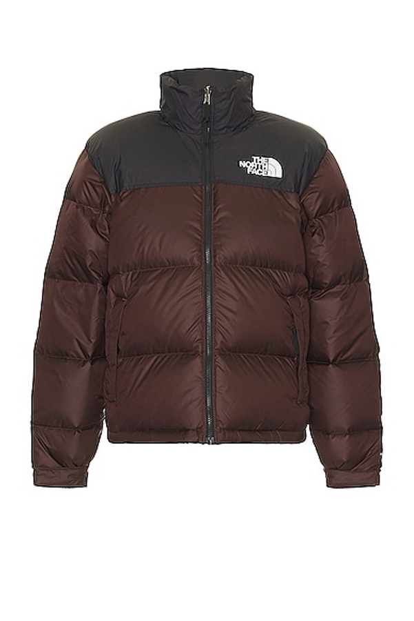 The North Face 1996 Retro Nuptse Jacket in Coal Brown & Tnf Black