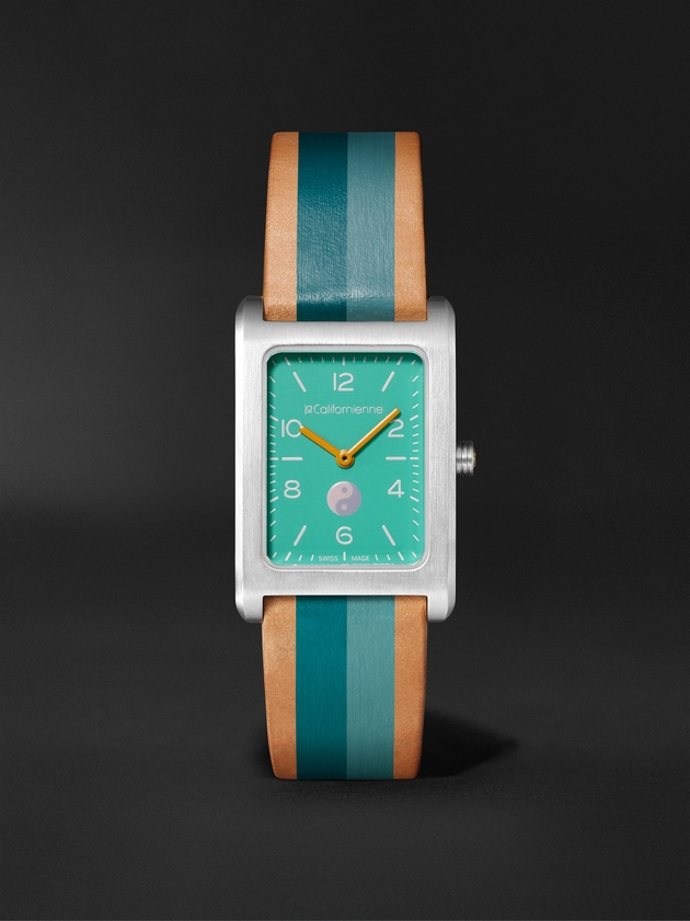 La Californienne Daybreak Watch with Aqua Face and Fiore Stripe Strap