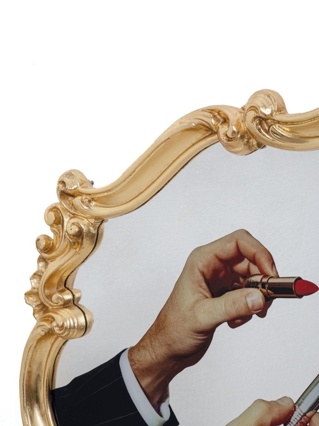 Seletti Specchio Baroque Lipstick frame mirror, Gold
