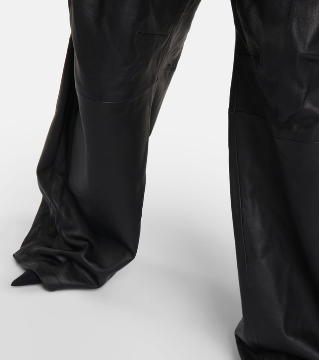 Balenciaga 3b Sports Icon Leather Track Trousers in Black | Lyst UK