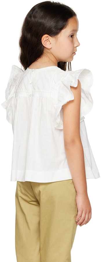 Bonpoint plain cotton blouse - White