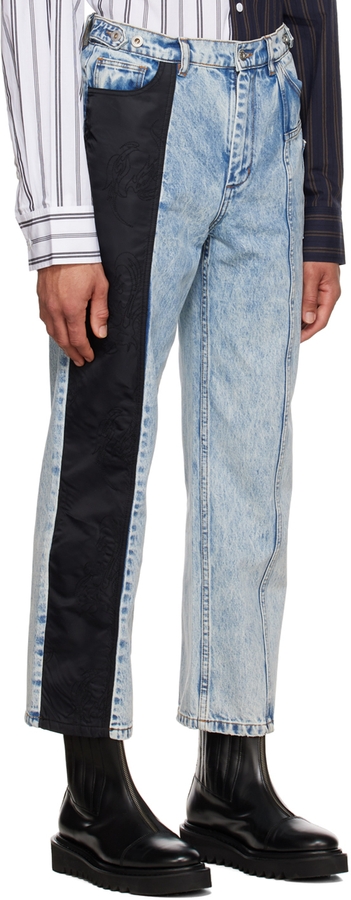 feng chen wang panel jeans - メンズ