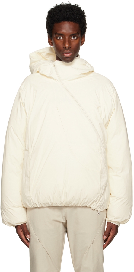 POST ARCHIVE FACTION (PAF) White 5.1 Center Down Jacket | MILANSTYLE.COM