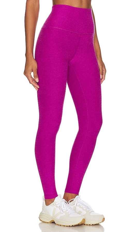 Beyond Yoga Spacedye Caught In The Midi High Waisted Legging in Purple.  Size M, S, XL, XS.
