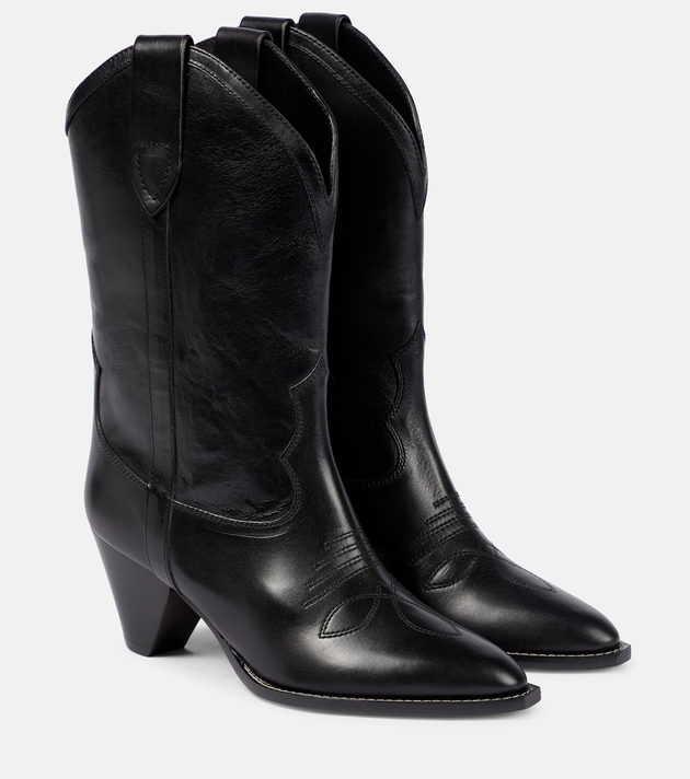 Dytho crinkled leather ankle boots
