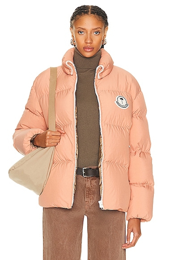 Moncler Genius x Palm Angels Rodmar Jacket in Pink | Peach. Size 0/XS (also  in 00/XXS