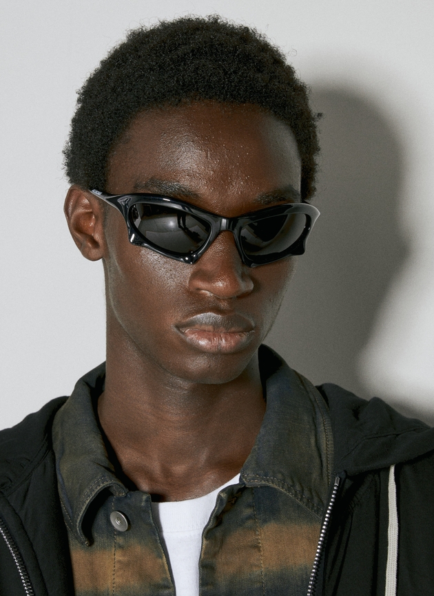 Balenciaga Bat Rectangle Sunglasses | Sunglasses Black One Size |  MILANSTYLE.COM