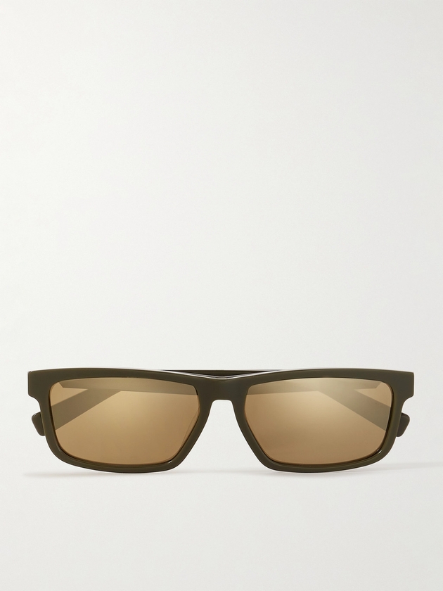 Dior Eyewear DioRider S2U Rectangle Frame Acetate Mirrored Sunglasses Men Green MILANSTYLE.COM