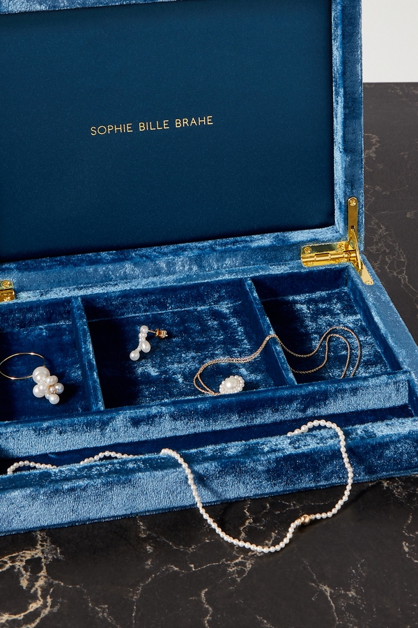Sophie Bille Brahe | Trésor Island Velvet Jewelry Box | Blue | One size |  MILANSTYLE.COM