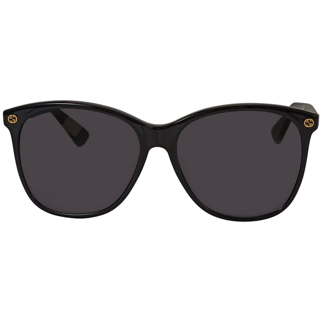 Gucci Grey Cat Eye Ladies Sunglasses GG0024S 001 58