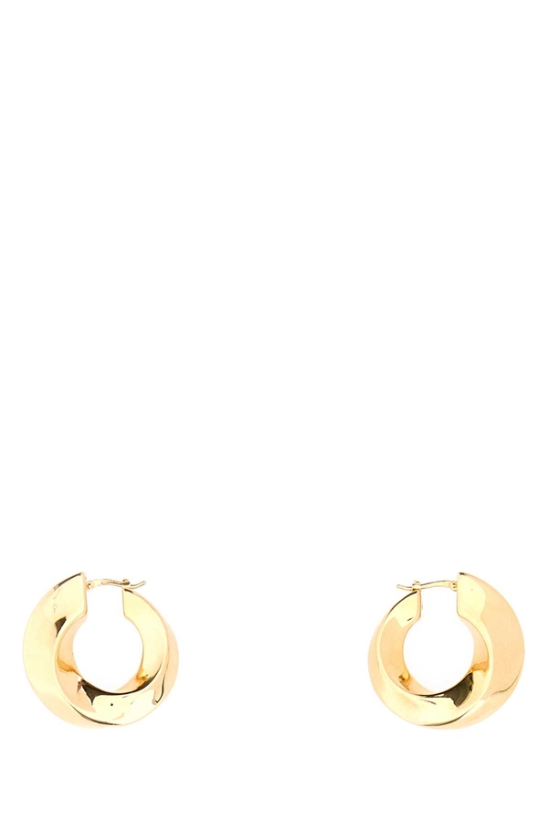 Bottega Veneta Gold Silver Twist Hood Earrings